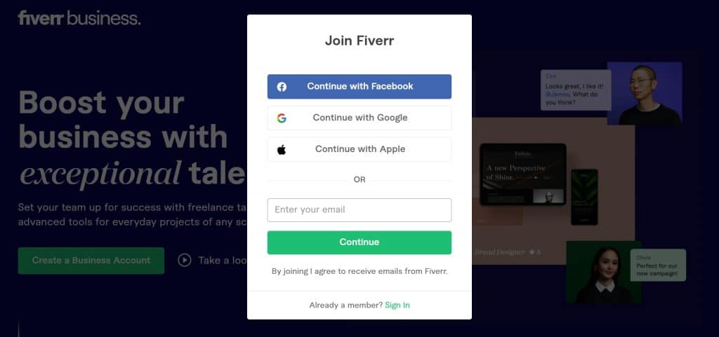 fiverr business