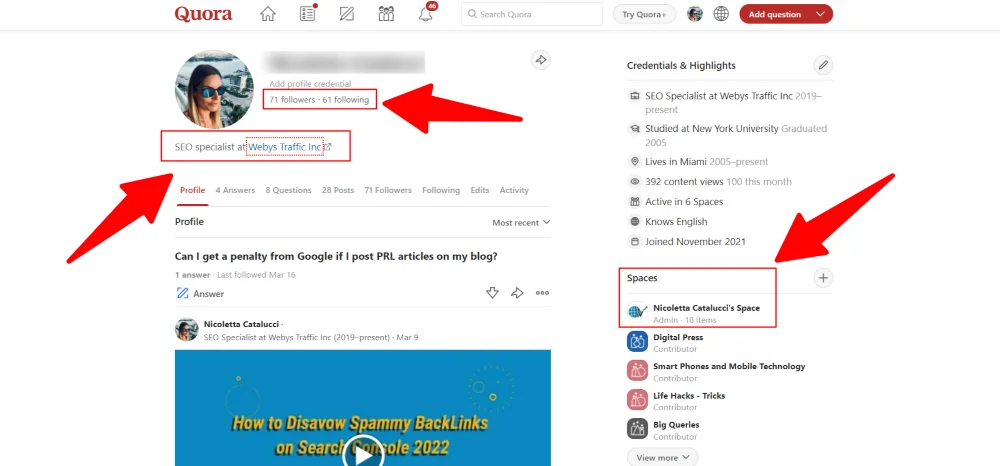 Optimize your profile