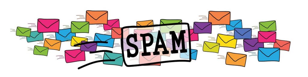 why your emails go to spam is an image with color pixel and a stemp in black  SPAM