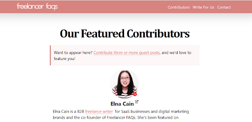 Freelancer FAQs contributor is a form how to become it and let people writing for you