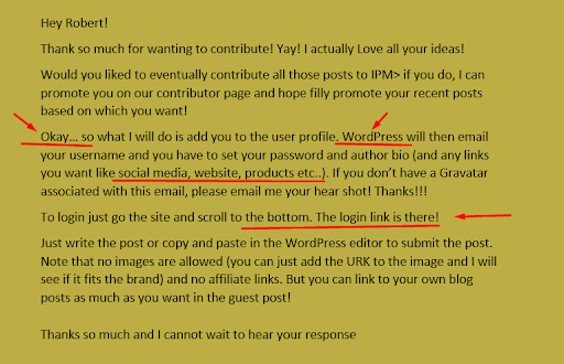 email them the next steps Otherwise, I will email them information about the next step if all goes well.