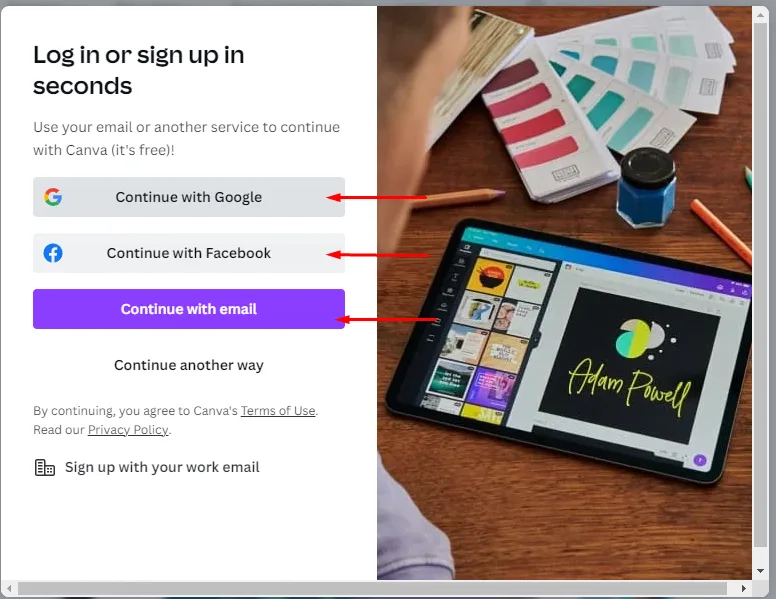 login in Canvas