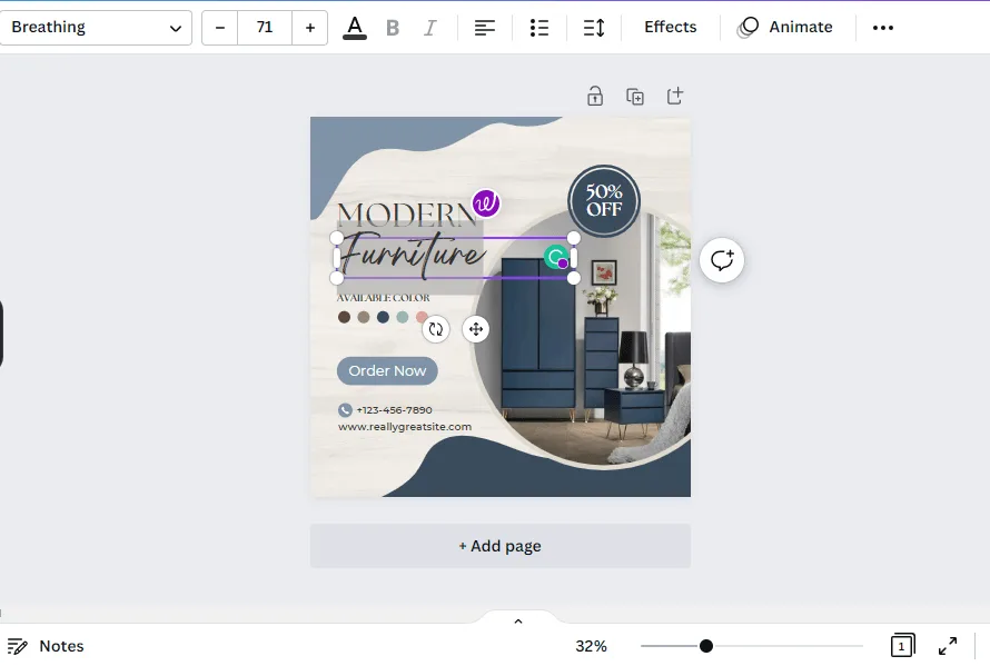 Changing the Text Element