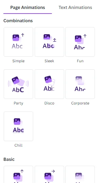 page animation