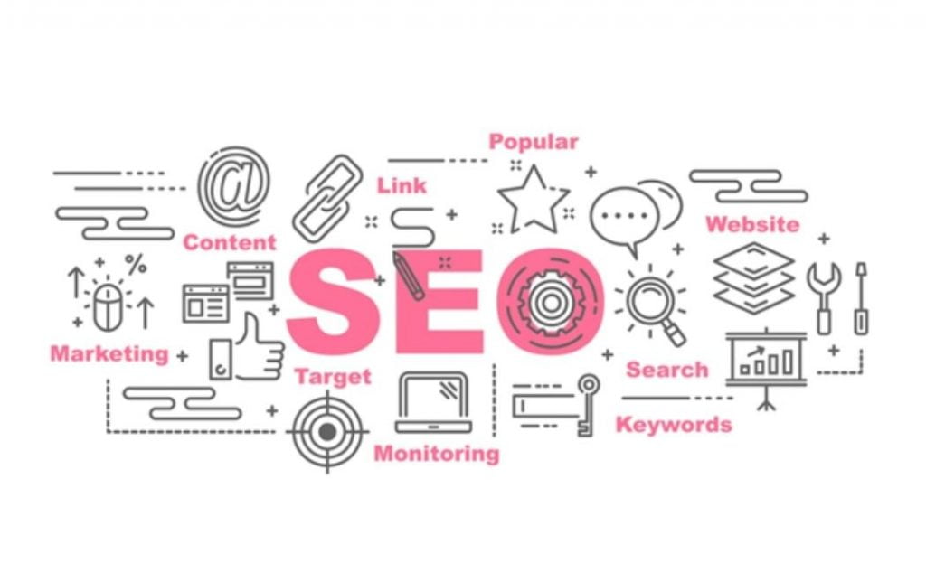and white image where has written SEO and all you need it
