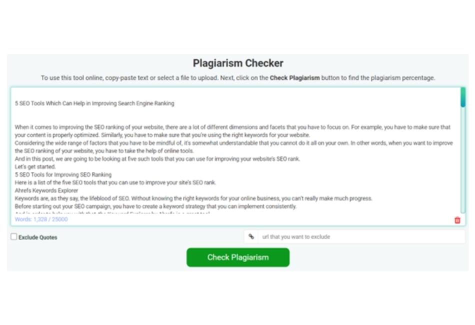 Is an image showing how to use the SEO software whit a green button in the end