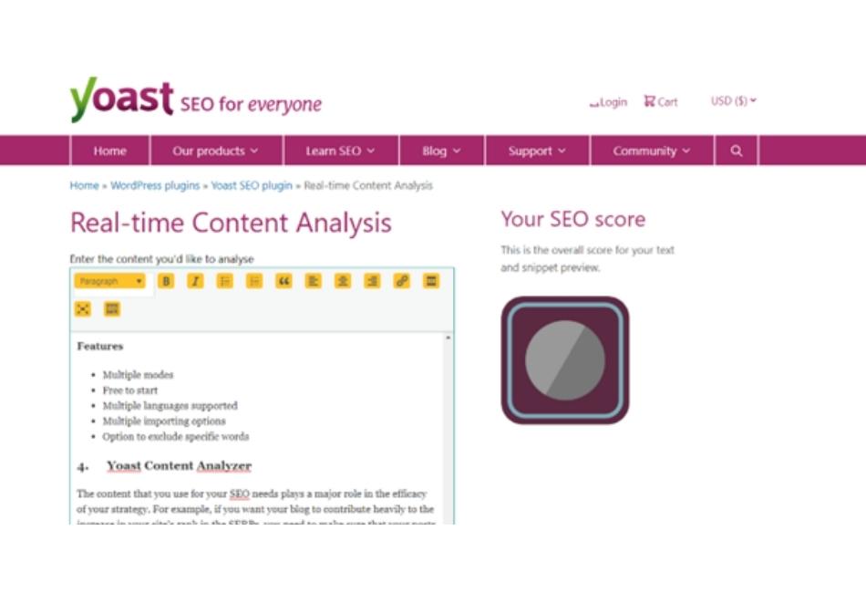 Yoast showing how to fix your SEO